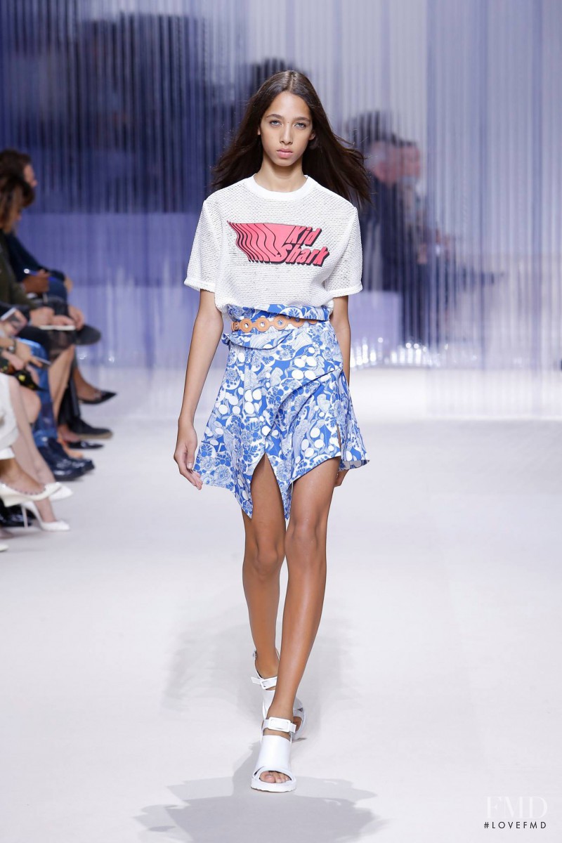 Yasmin Wijnaldum featured in  the Carven fashion show for Spring/Summer 2016