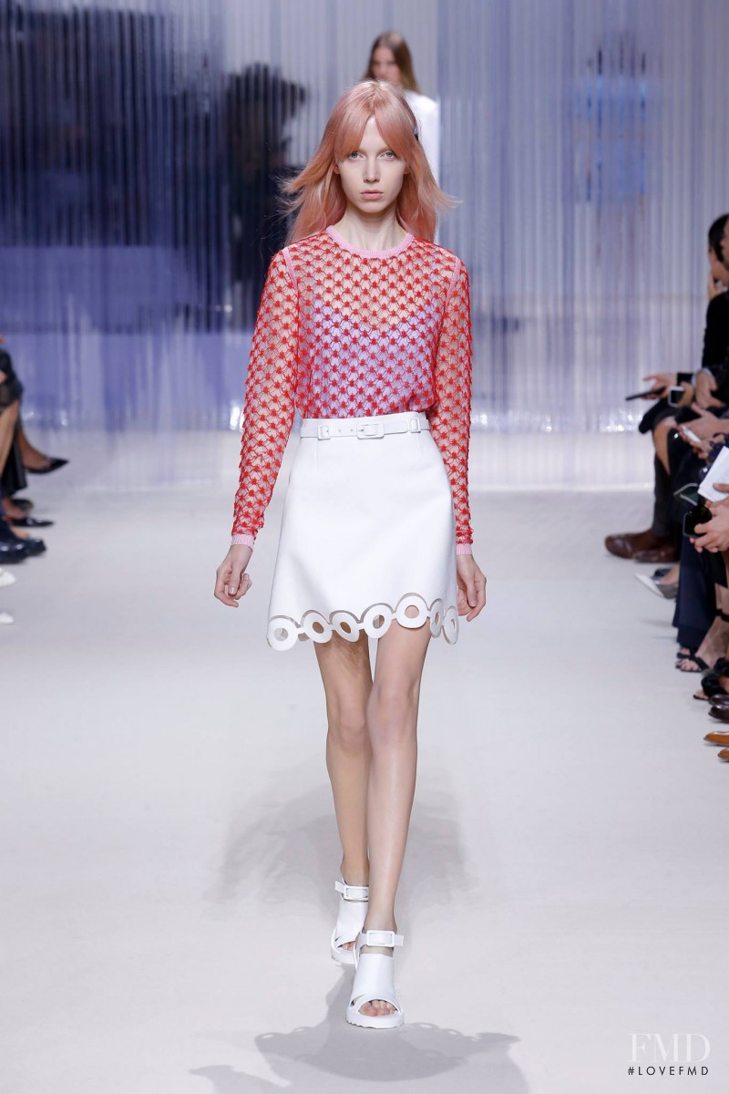 Cheyenne Keuben featured in  the Carven fashion show for Spring/Summer 2016