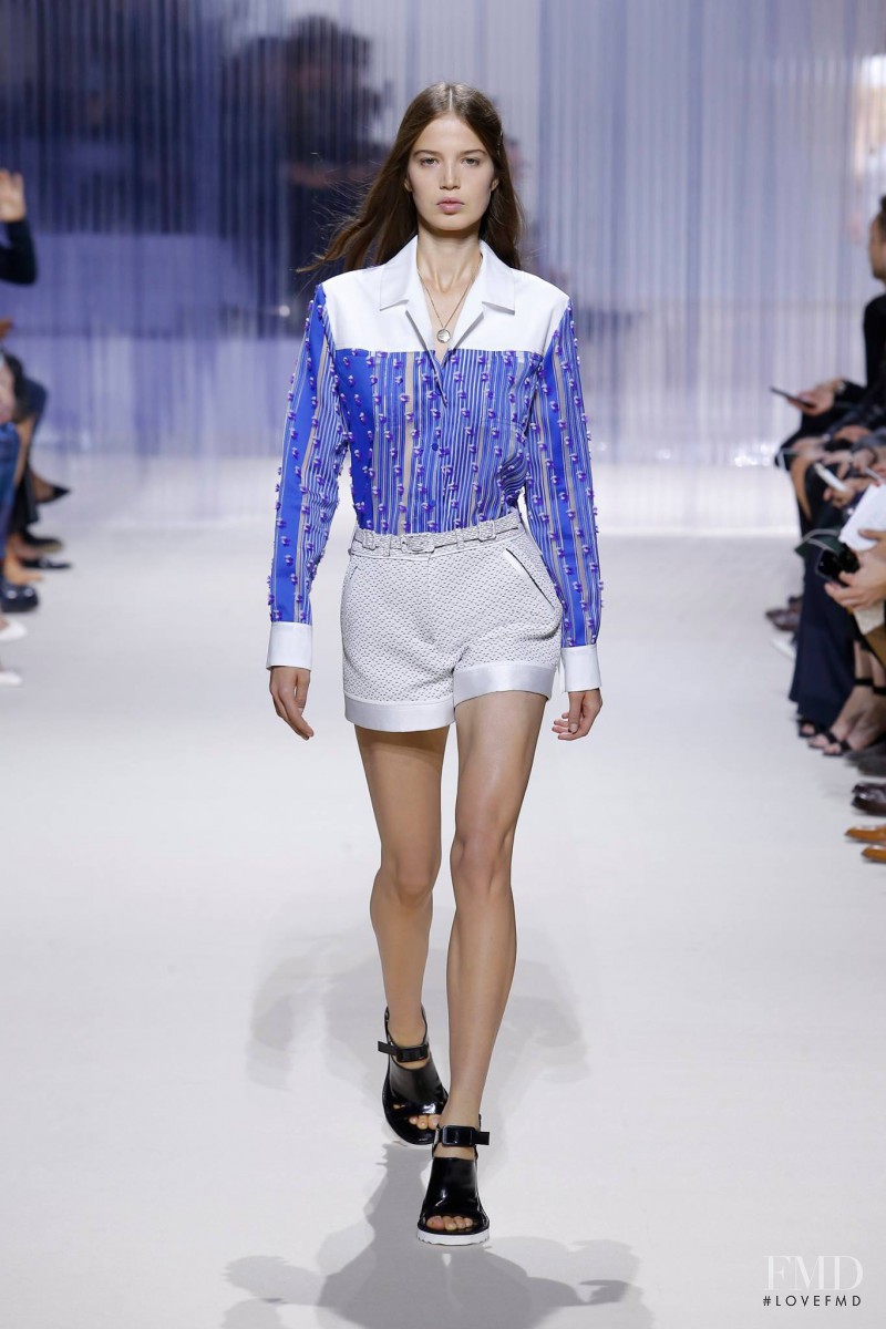 Sara Witt featured in  the Carven fashion show for Spring/Summer 2016