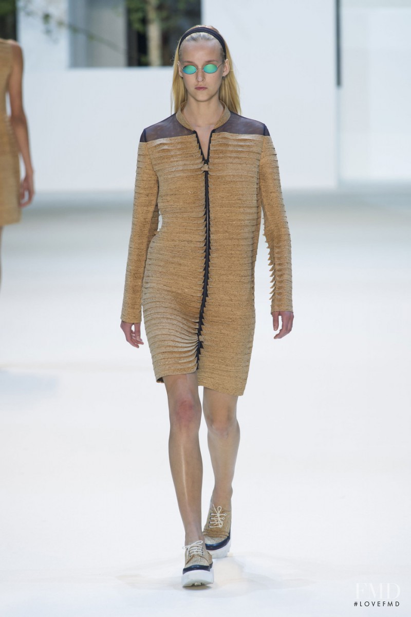 Eva Berzina featured in  the Akris fashion show for Spring/Summer 2016