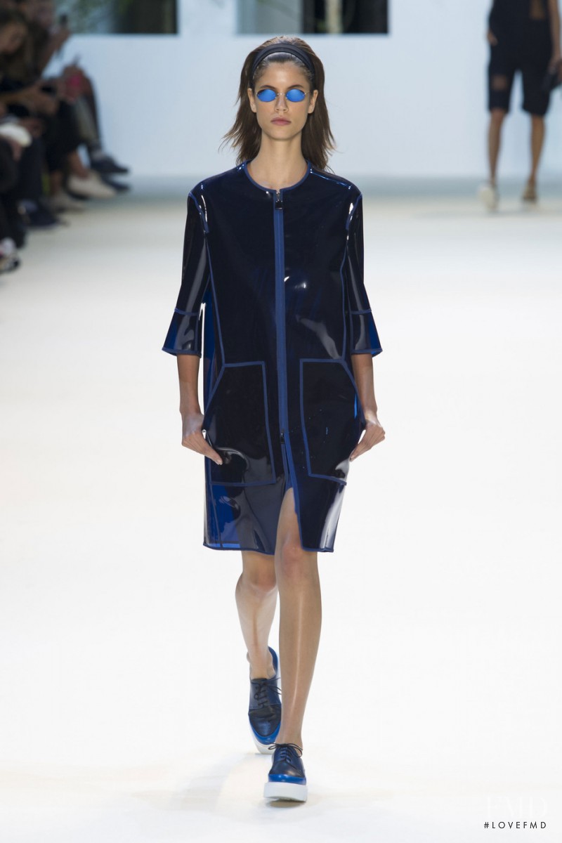 Antonina Petkovic featured in  the Akris fashion show for Spring/Summer 2016