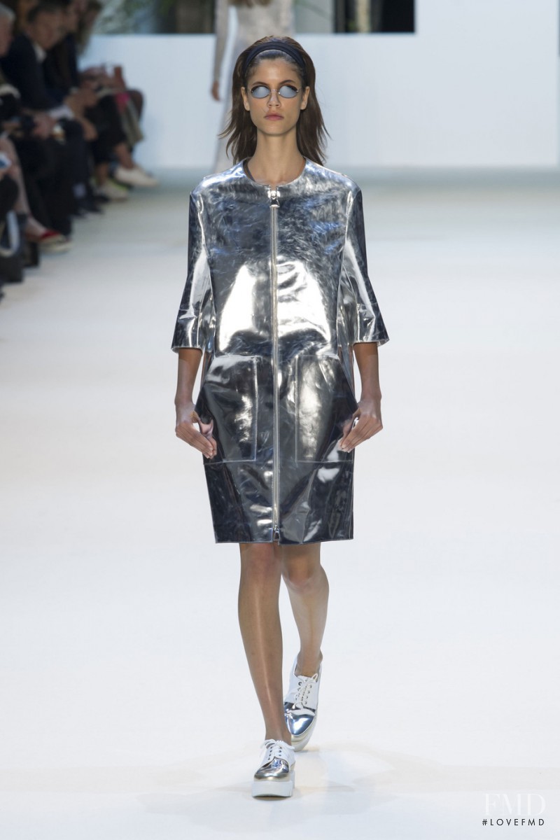 Antonina Petkovic featured in  the Akris fashion show for Spring/Summer 2016