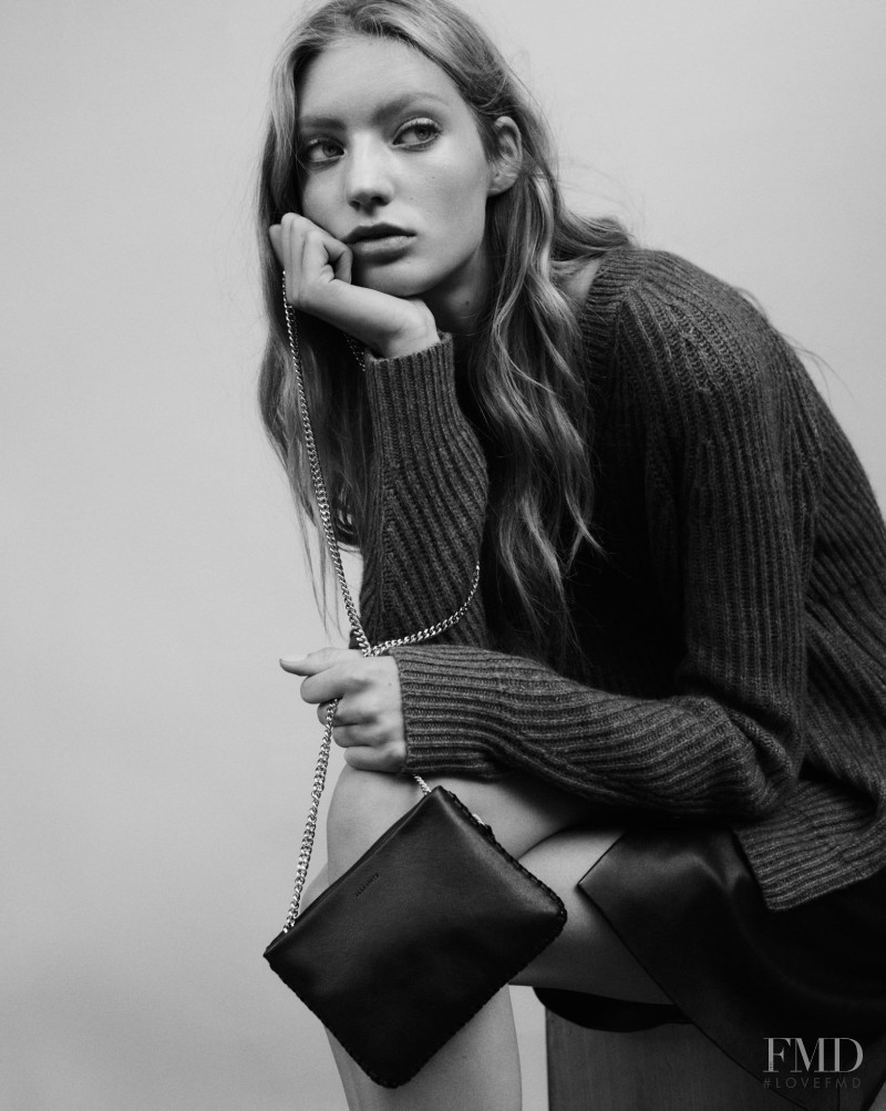 Susanne Knipper featured in  the AllSaints Handbags lookbook for Autumn/Winter 2015