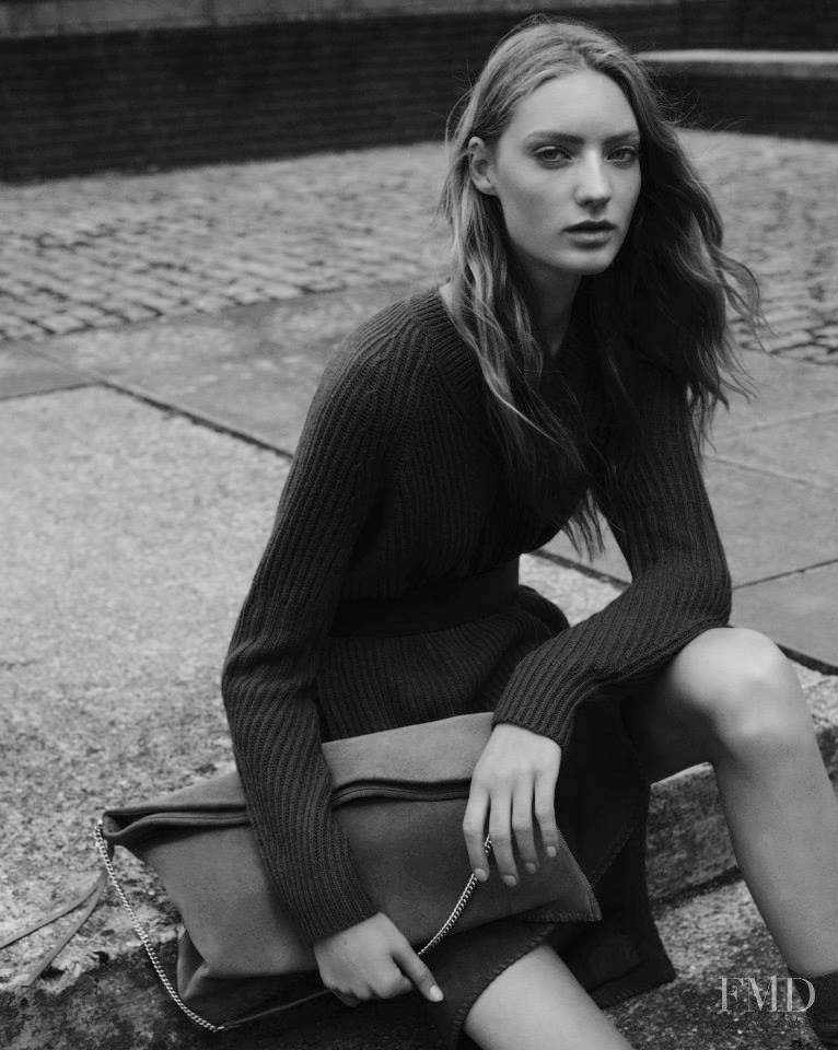 Susanne Knipper featured in  the AllSaints Handbags lookbook for Autumn/Winter 2015