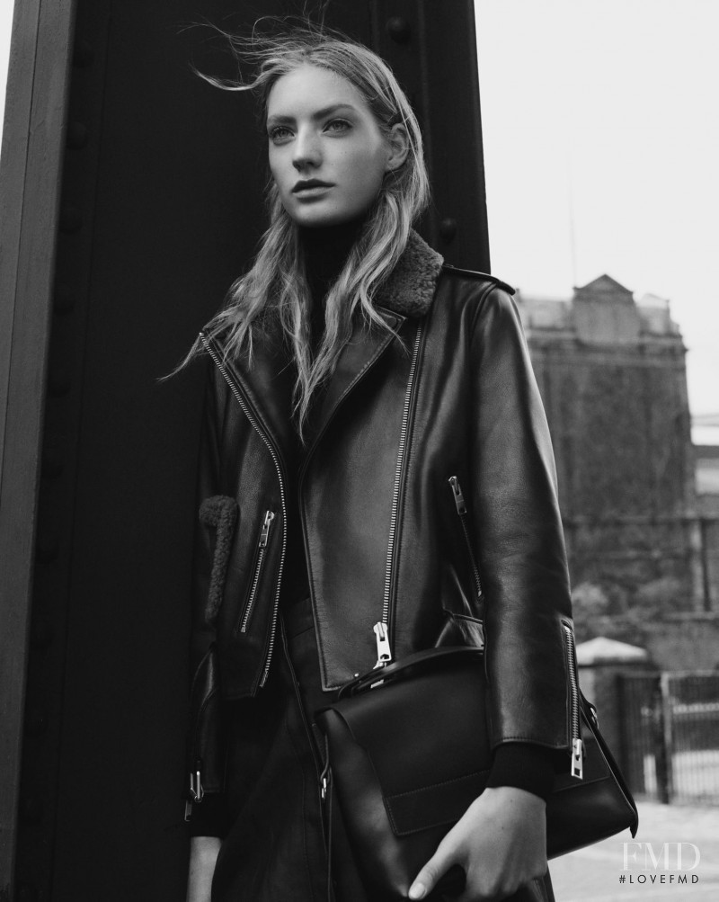 Susanne Knipper featured in  the AllSaints Handbags lookbook for Autumn/Winter 2015