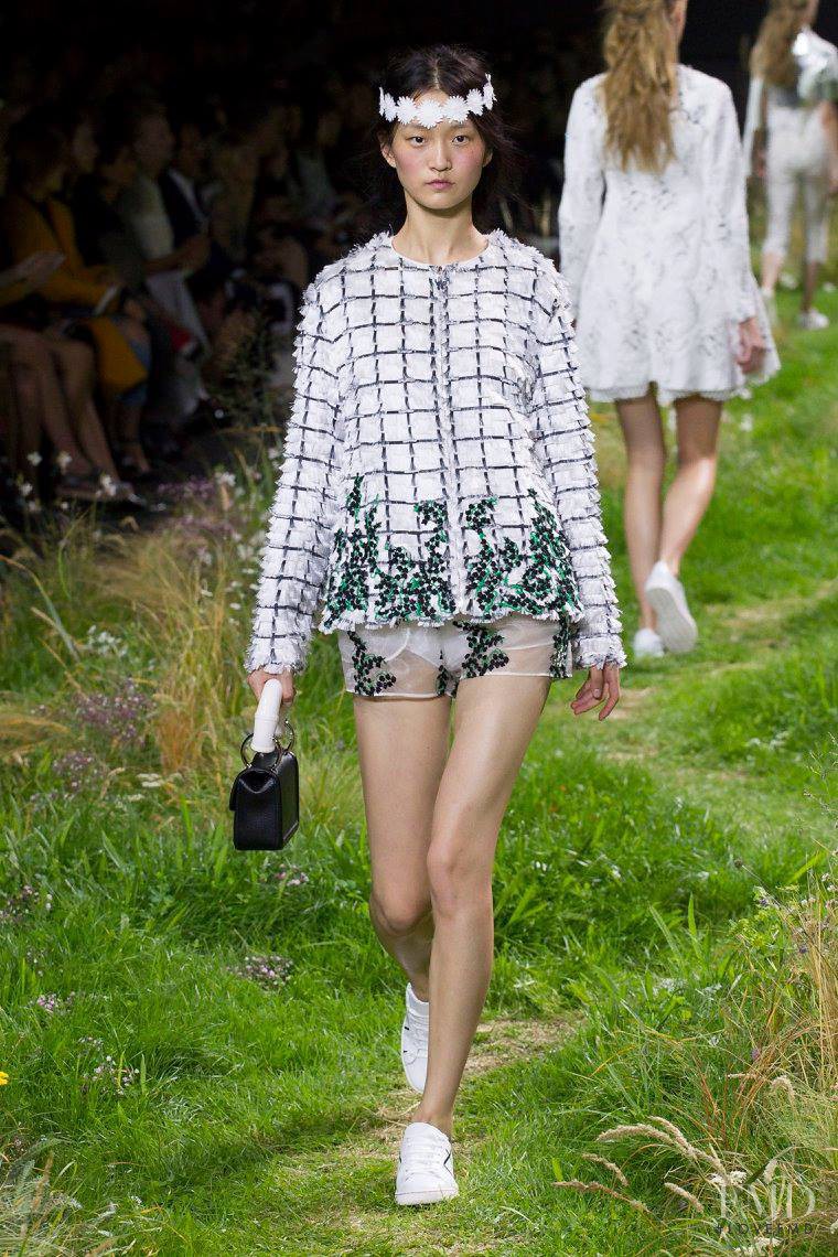 Wangy Xinyu featured in  the Moncler Gamme Rouge fashion show for Spring/Summer 2016