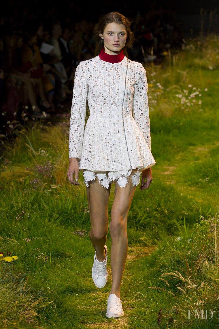 Olivia Jansing featured in  the Moncler Gamme Rouge fashion show for Spring/Summer 2016