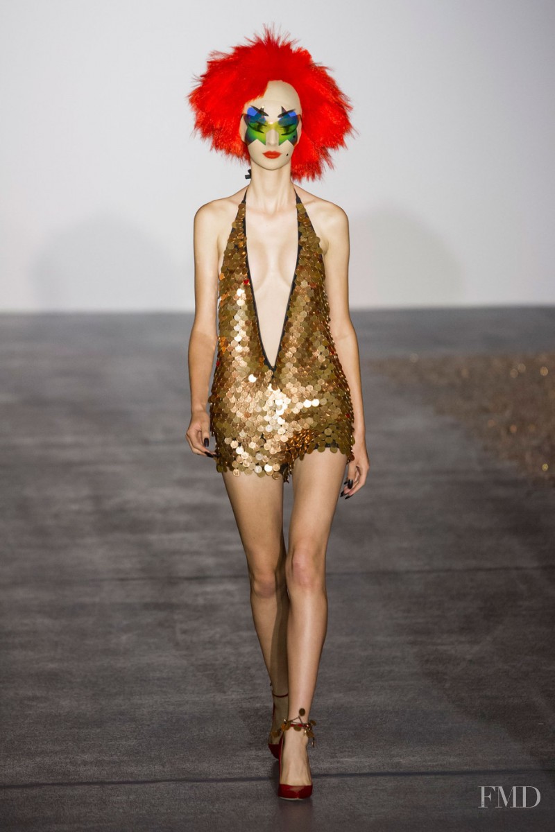 Waleska Gorczevski featured in  the Gareth Pugh fashion show for Spring/Summer 2016