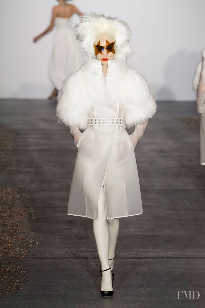 Eva Berzina featured in  the Gareth Pugh fashion show for Spring/Summer 2016