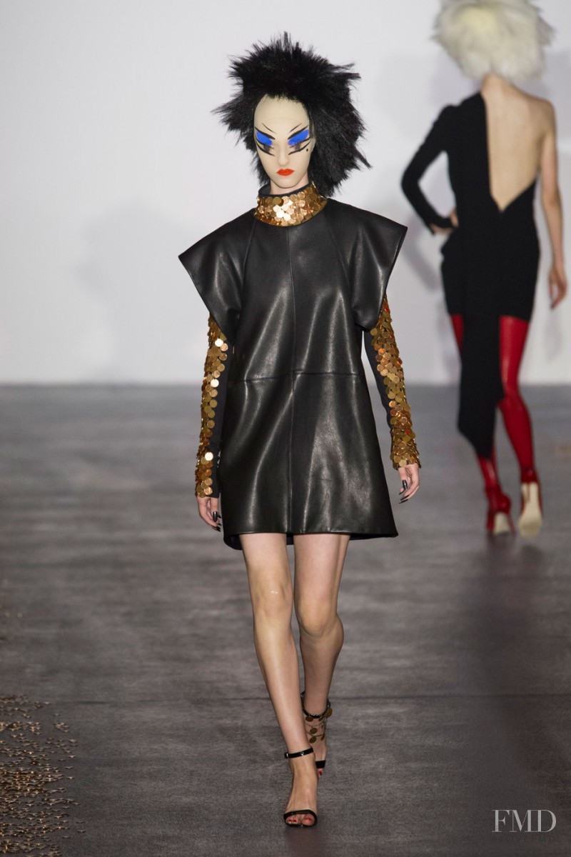 Liza Ostanina featured in  the Gareth Pugh fashion show for Spring/Summer 2016