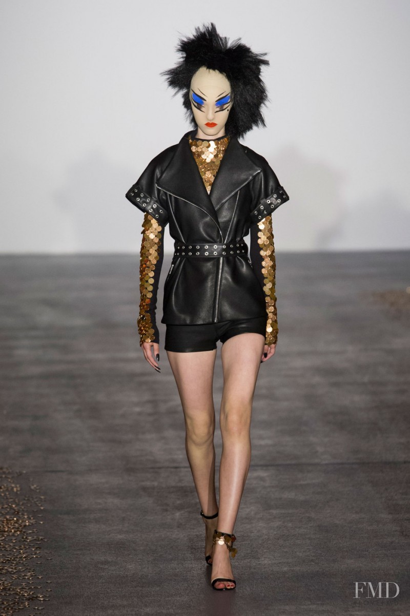 Liza Ostanina featured in  the Gareth Pugh fashion show for Spring/Summer 2016