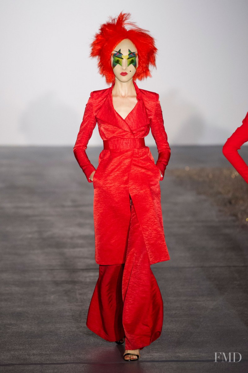 Clarice Vitkauskas featured in  the Gareth Pugh fashion show for Spring/Summer 2016