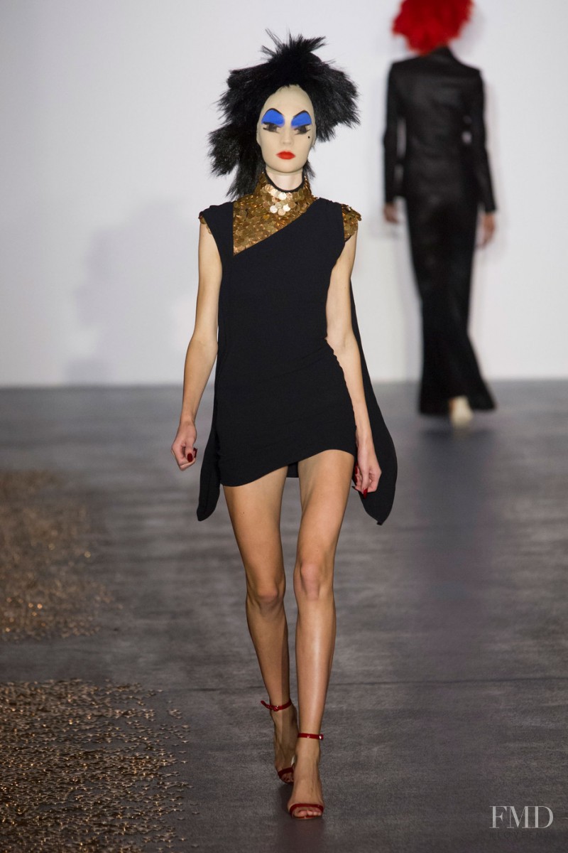 Susanne Knipper featured in  the Gareth Pugh fashion show for Spring/Summer 2016