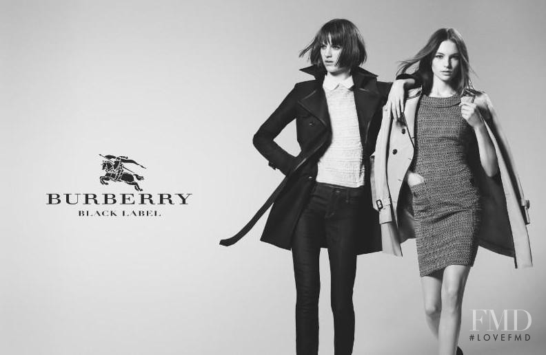 Ashleigh Good featured in  the Burberry Black Label advertisement for Spring/Summer 2013