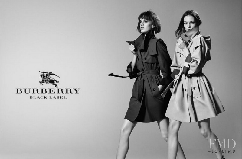 Ashleigh Good featured in  the Burberry Black Label advertisement for Spring/Summer 2013