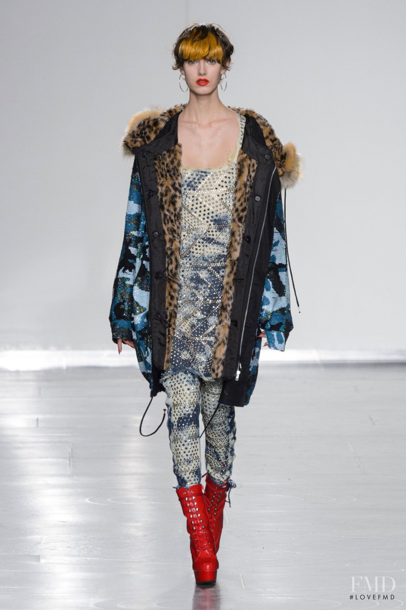 Alyosha Kovalyova featured in  the Ashish fashion show for Autumn/Winter 2015
