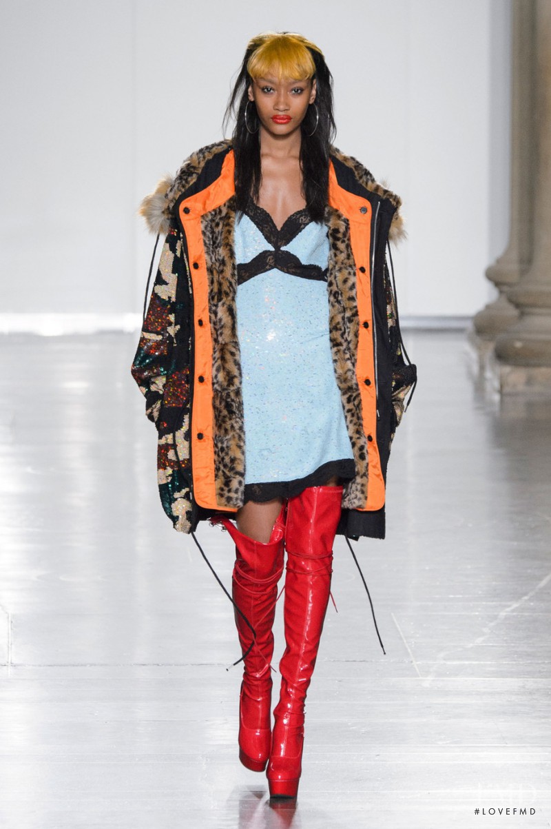 Cheyenne Maya Carty featured in  the Ashish fashion show for Autumn/Winter 2015