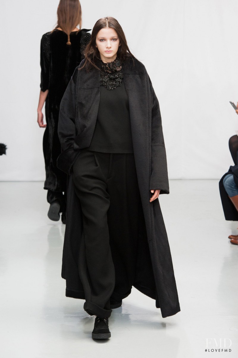 Mara Jankovic featured in  the Moon Young Hee fashion show for Autumn/Winter 2014