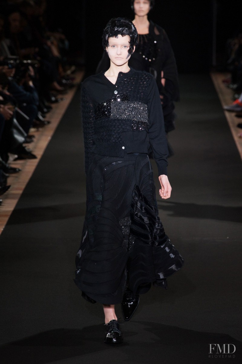 Luba Hryniv featured in  the Junya Watanabe fashion show for Autumn/Winter 2014