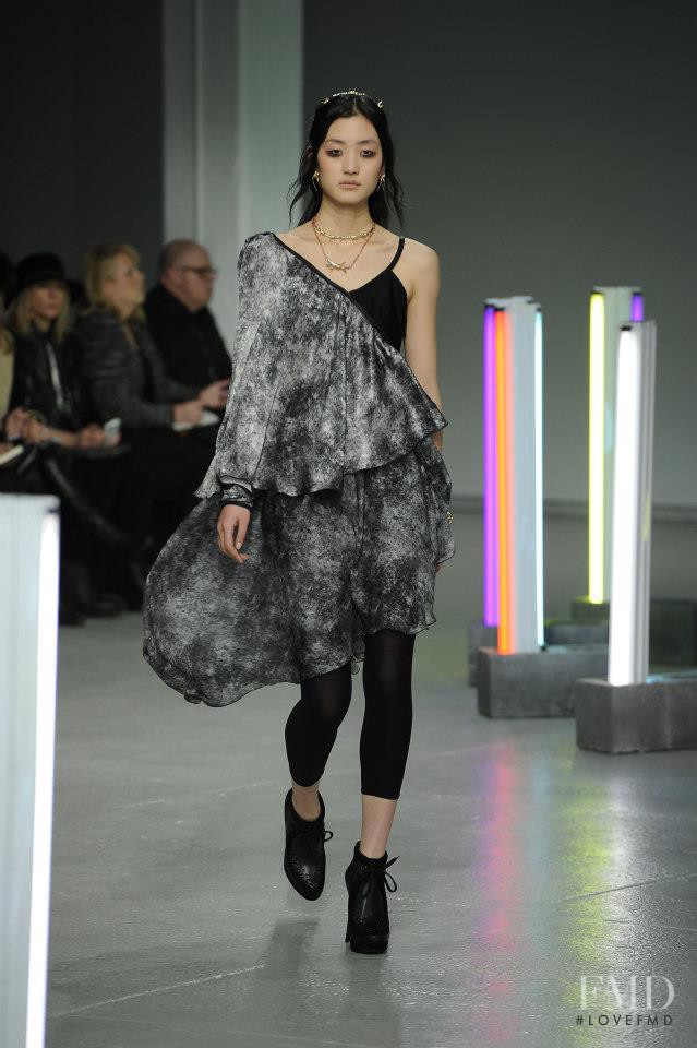 Lina Zhang featured in  the Rodarte fashion show for Autumn/Winter 2013