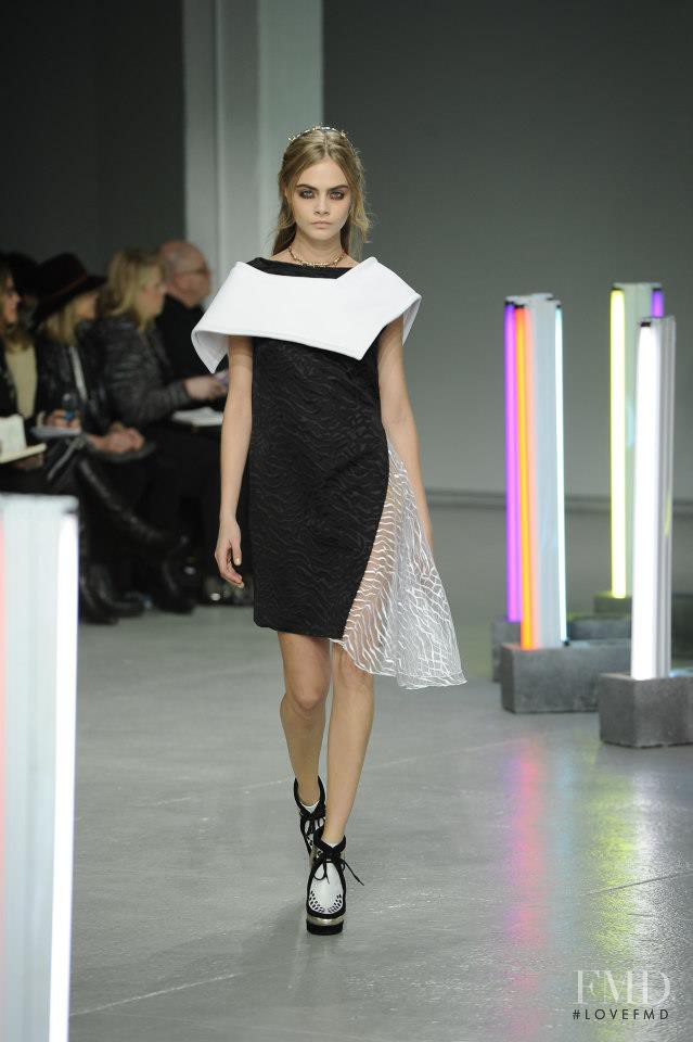 Cara Delevingne featured in  the Rodarte fashion show for Autumn/Winter 2013