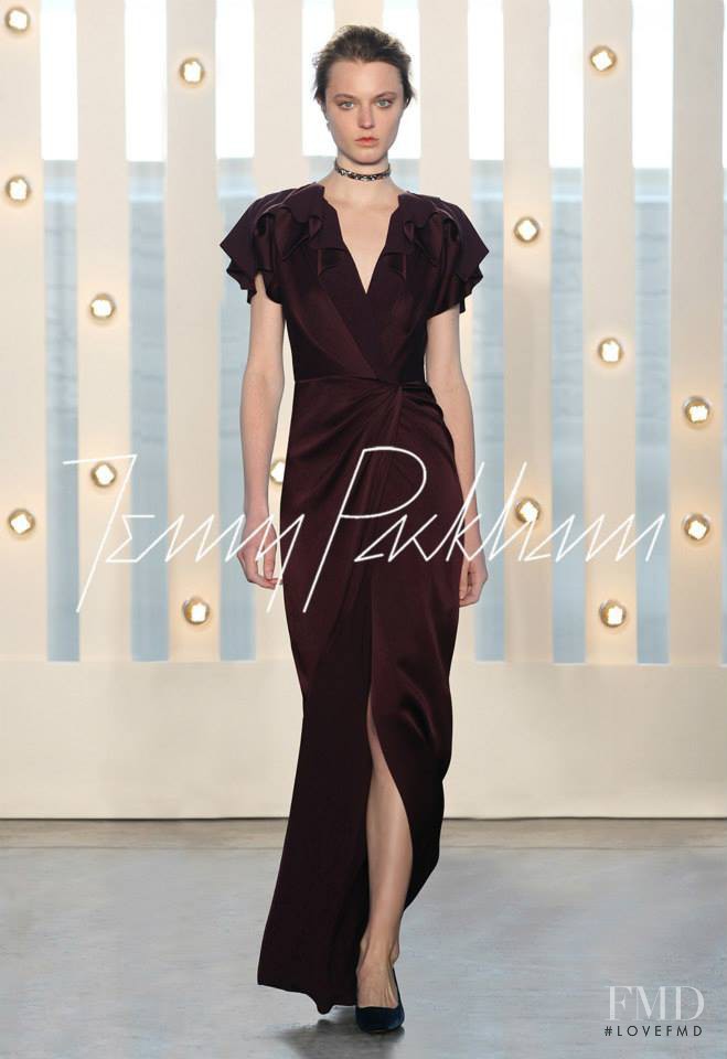 Lieve Dannau featured in  the Jenny Packham fashion show for Autumn/Winter 2014