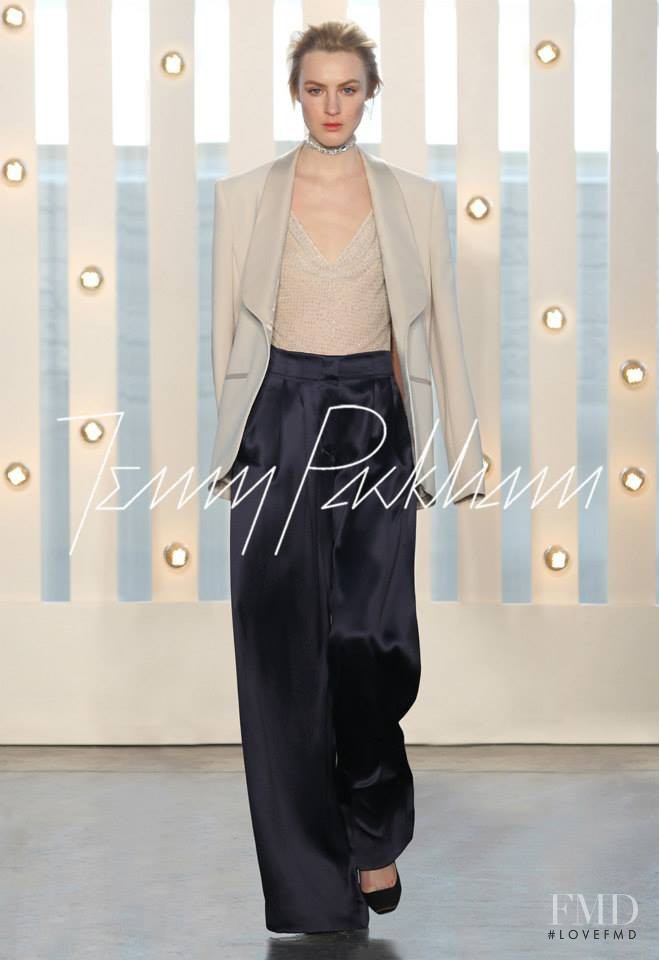 Caroline Mathis featured in  the Jenny Packham fashion show for Autumn/Winter 2014