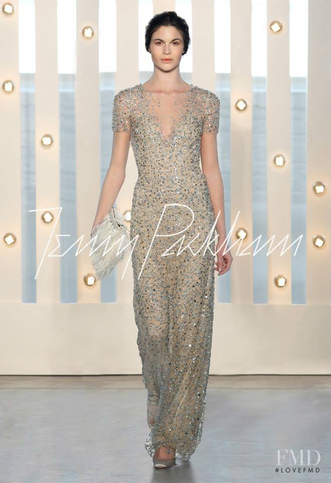 Lina Sandberg featured in  the Jenny Packham fashion show for Autumn/Winter 2014