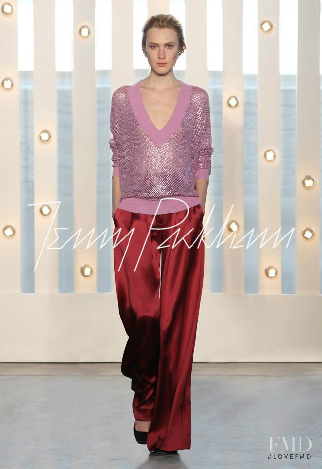 Caroline Mathis featured in  the Jenny Packham fashion show for Autumn/Winter 2014