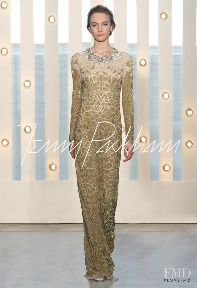 Sophie Pumfrett featured in  the Jenny Packham fashion show for Autumn/Winter 2014