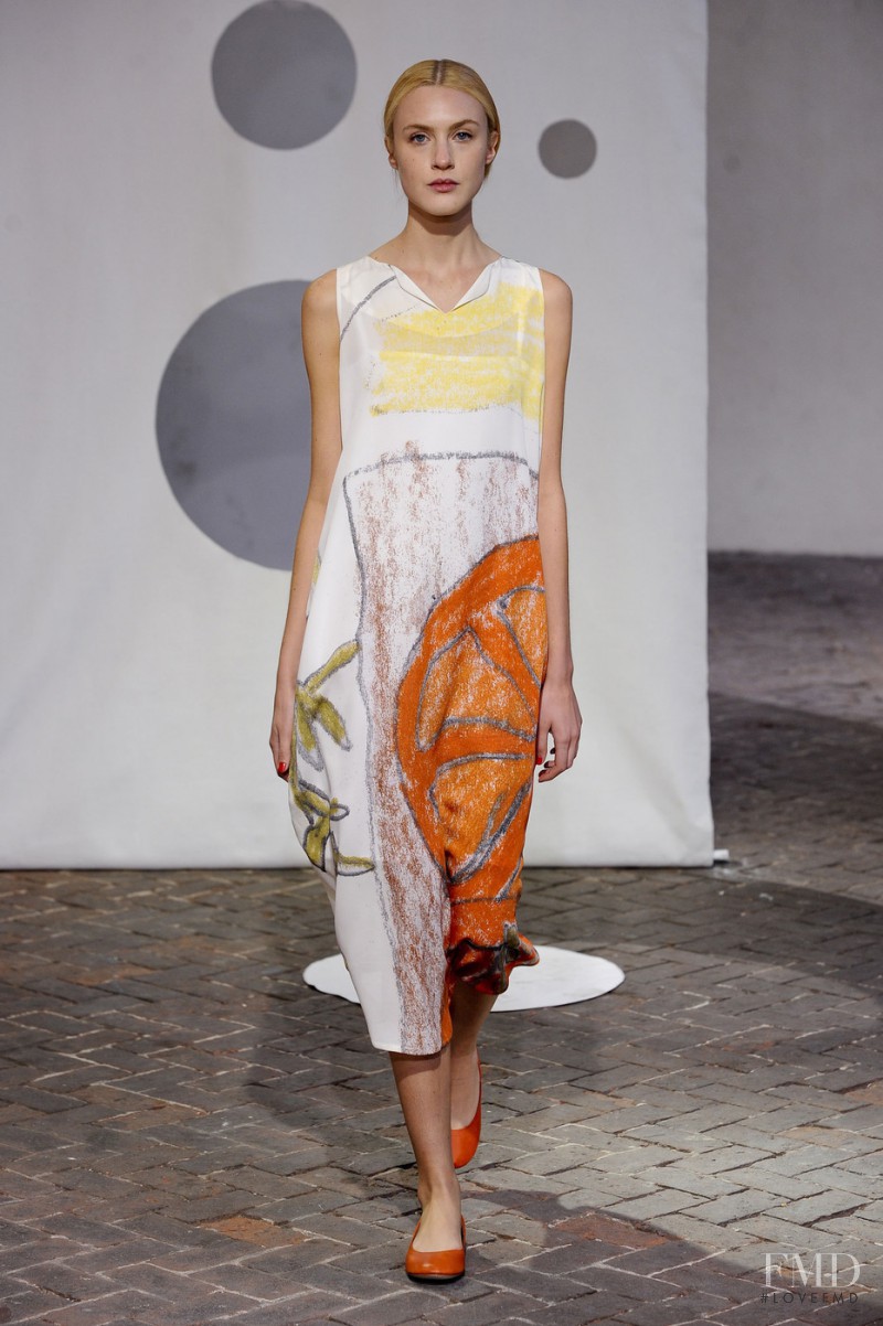 Caroline Mathis featured in  the Daniela Gregis fashion show for Spring/Summer 2014