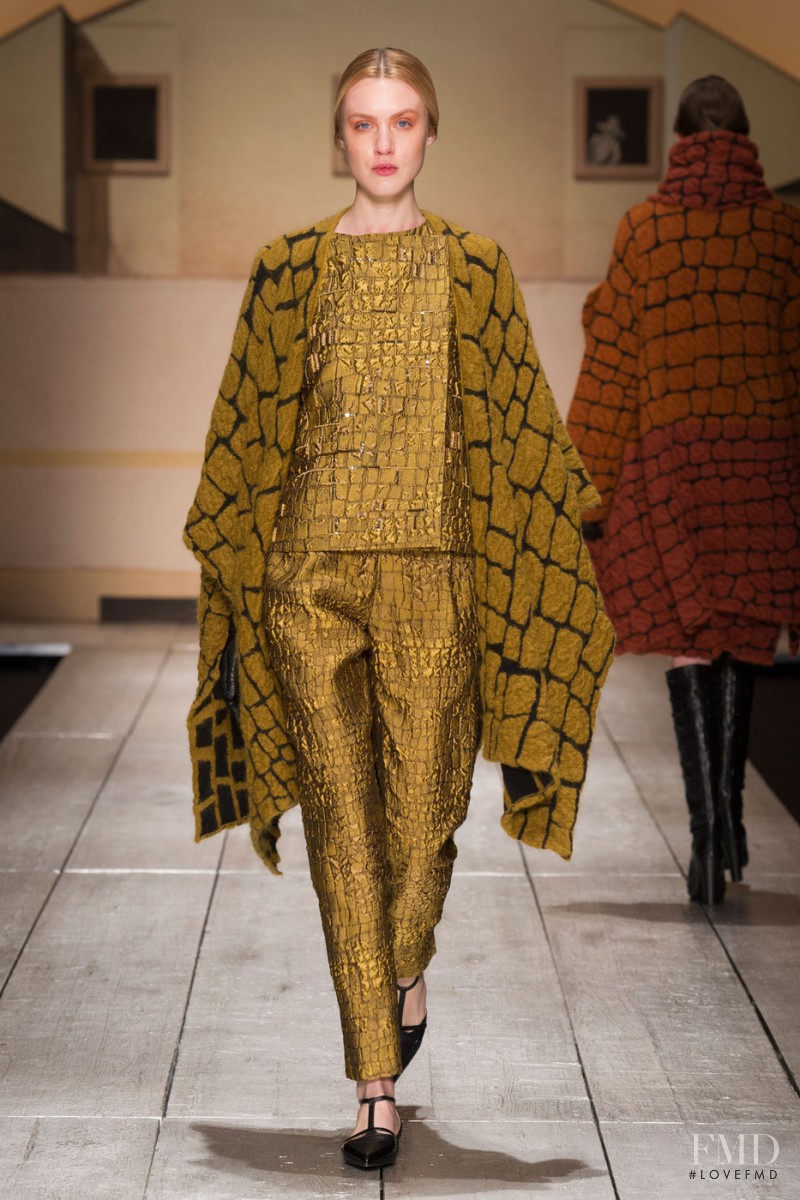 Caroline Mathis featured in  the Laura Biagiotti fashion show for Autumn/Winter 2014