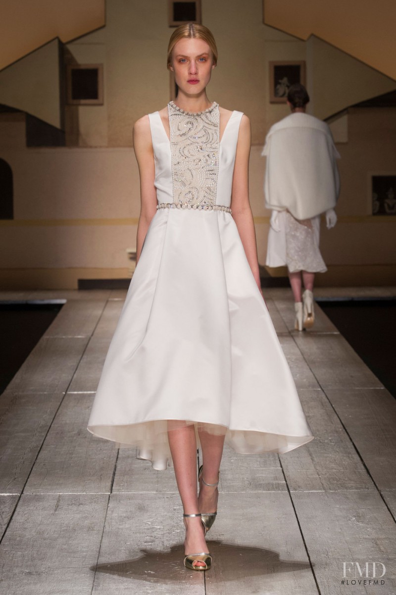 Caroline Mathis featured in  the Laura Biagiotti fashion show for Autumn/Winter 2014