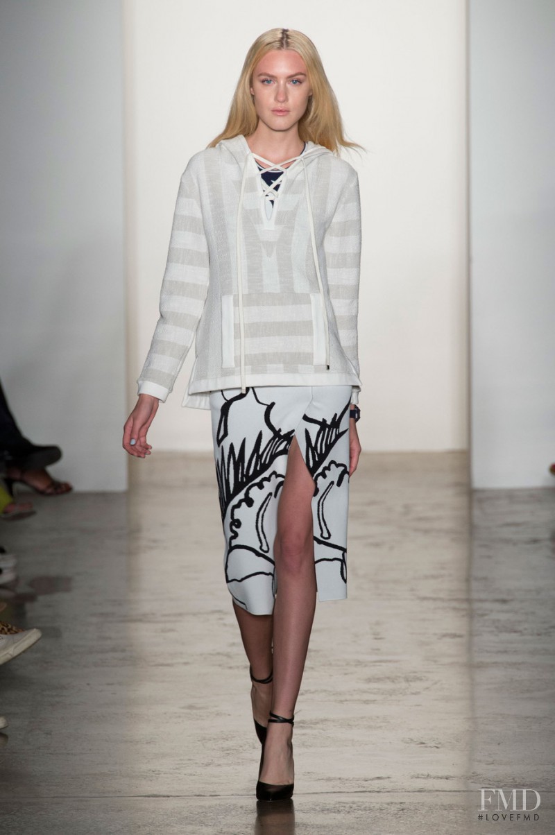 Caroline Mathis featured in  the Timo Weiland fashion show for Spring/Summer 2015