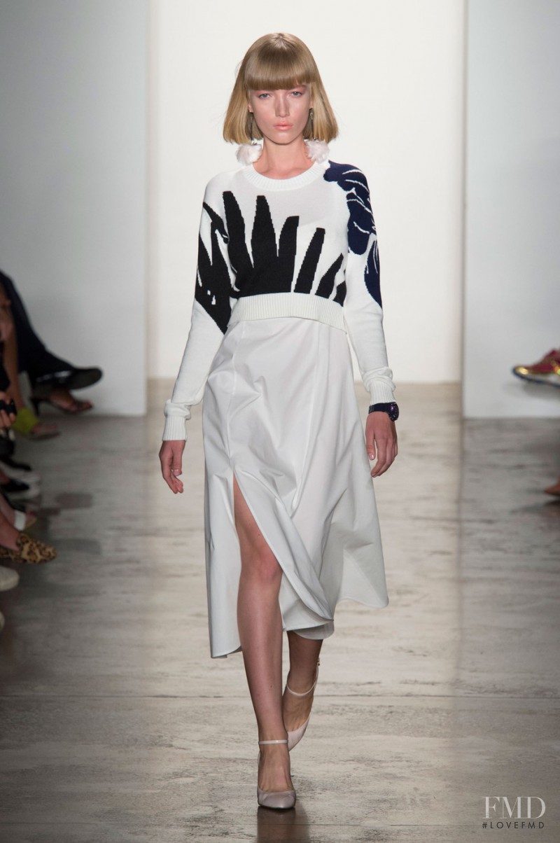 Lou Schoof featured in  the Timo Weiland fashion show for Spring/Summer 2015