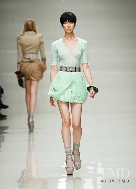 Tao Okamoto featured in  the Burberry Prorsum fashion show for Spring/Summer 2010