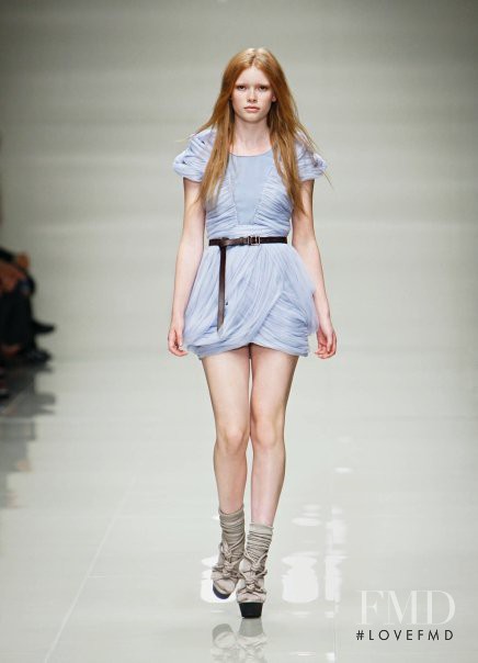 Julia Hafstrom featured in  the Burberry Prorsum fashion show for Spring/Summer 2010