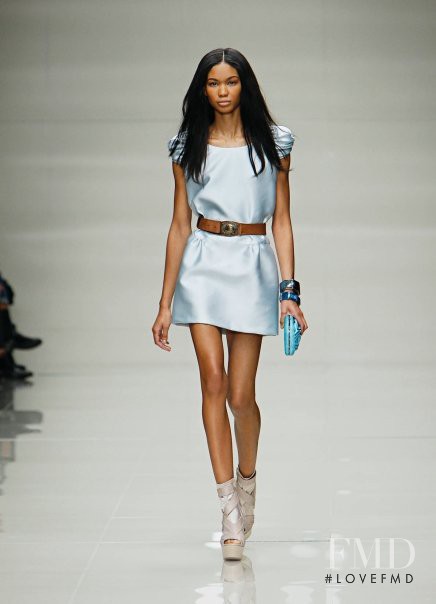 Chanel Iman featured in  the Burberry Prorsum fashion show for Spring/Summer 2010