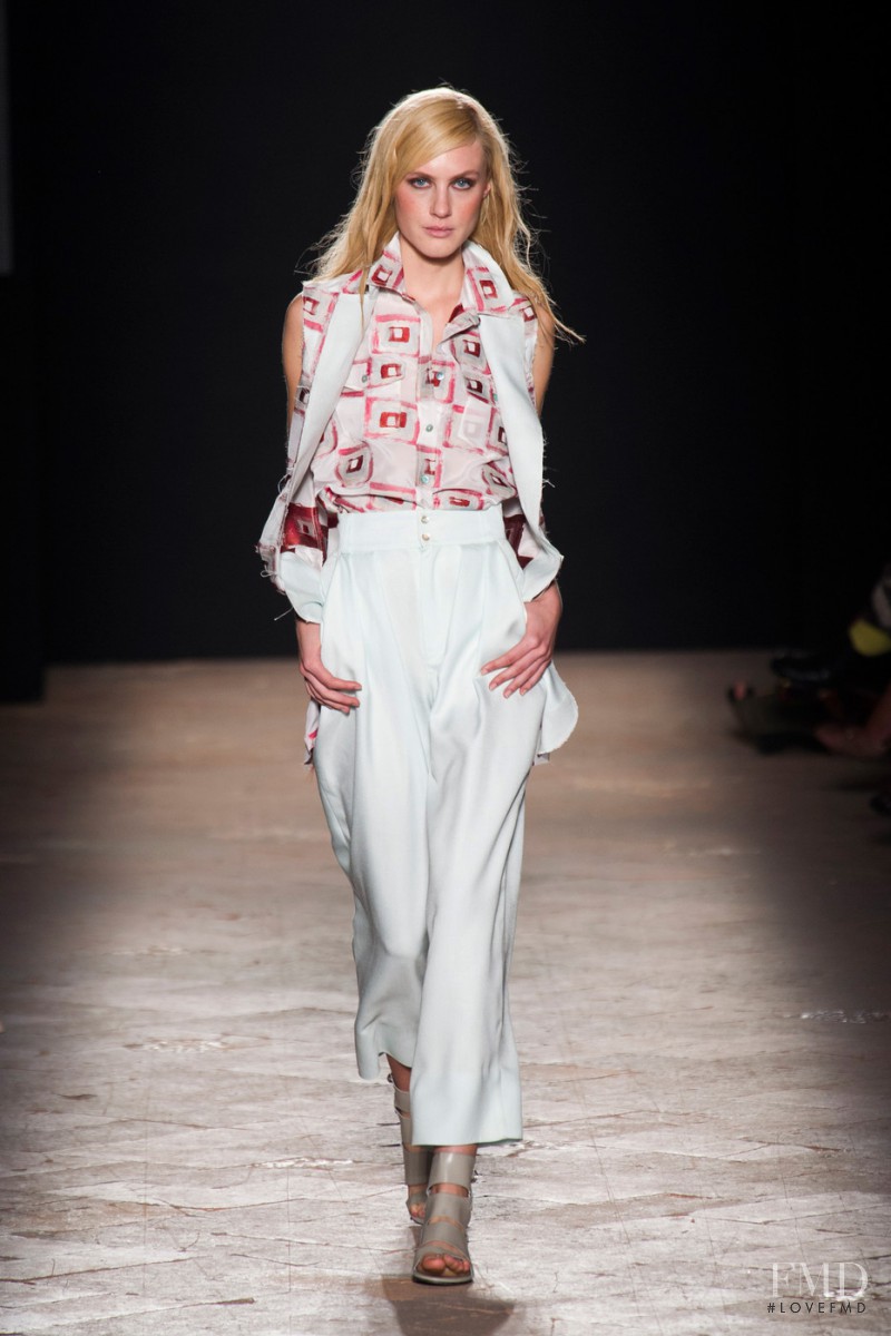 Caroline Mathis featured in  the New Upcoming Designers fashion show for Spring/Summer 2014