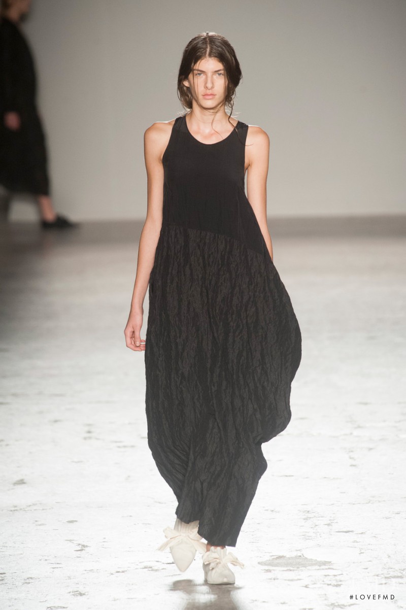 Kristina Andrejevic featured in  the Uma Wang fashion show for Spring/Summer 2014