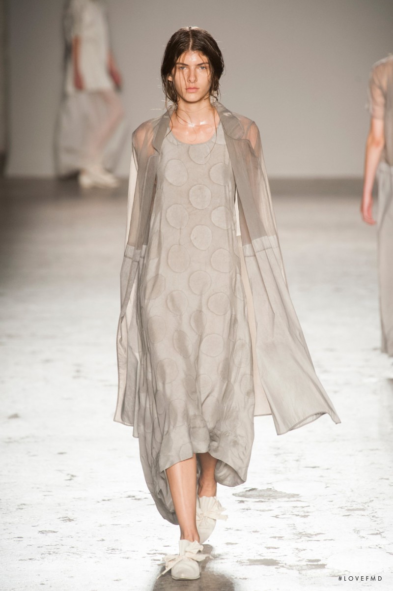 Kristina Andrejevic featured in  the Uma Wang fashion show for Spring/Summer 2014