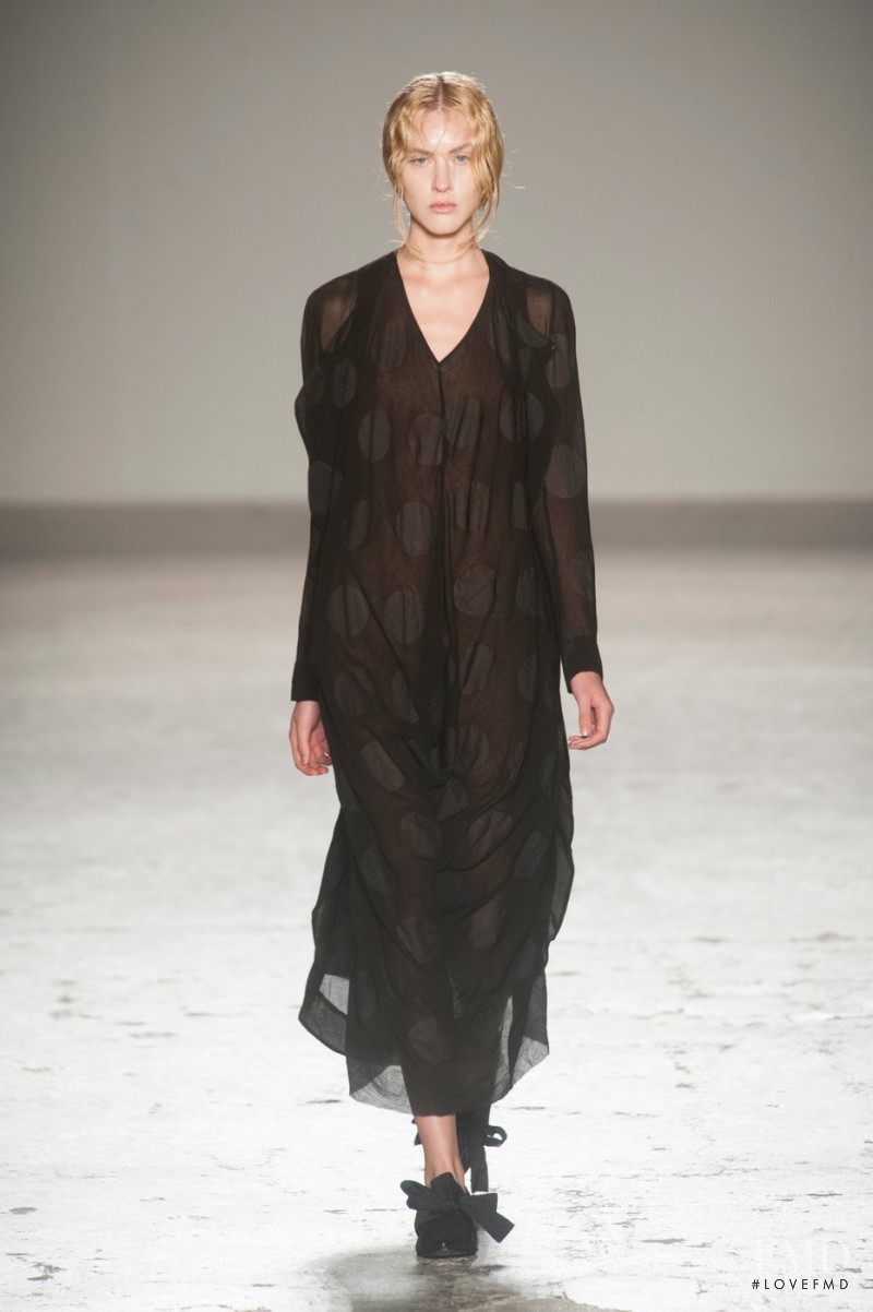 Caroline Mathis featured in  the Uma Wang fashion show for Spring/Summer 2014