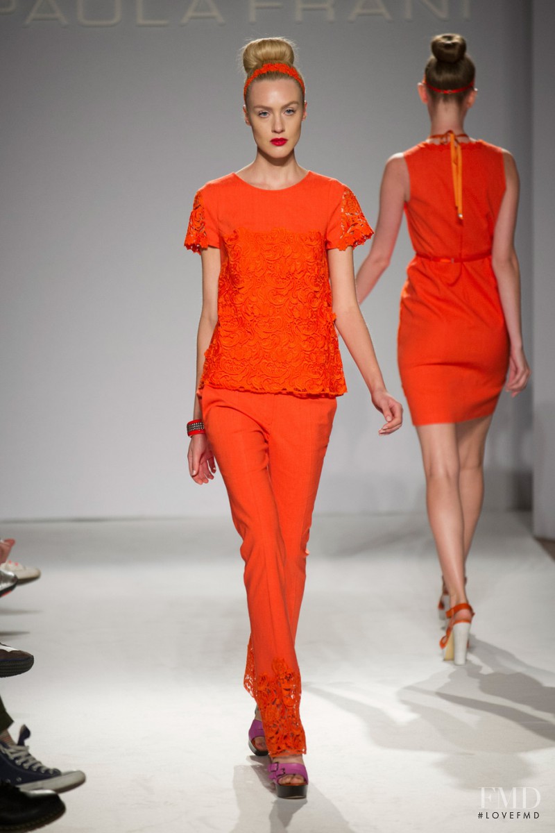 Caroline Mathis featured in  the Paola Frani fashion show for Spring/Summer 2014