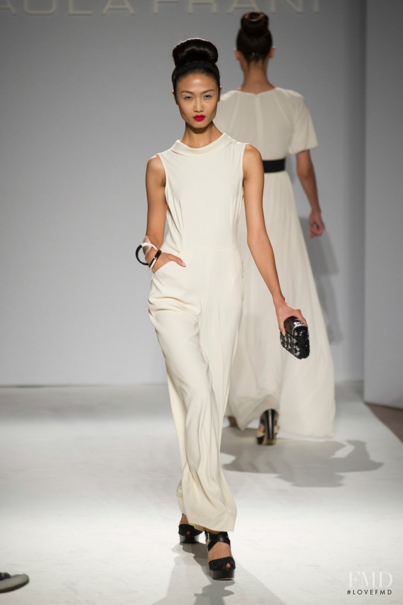 Yulia Saparniiazova featured in  the Paola Frani fashion show for Spring/Summer 2014