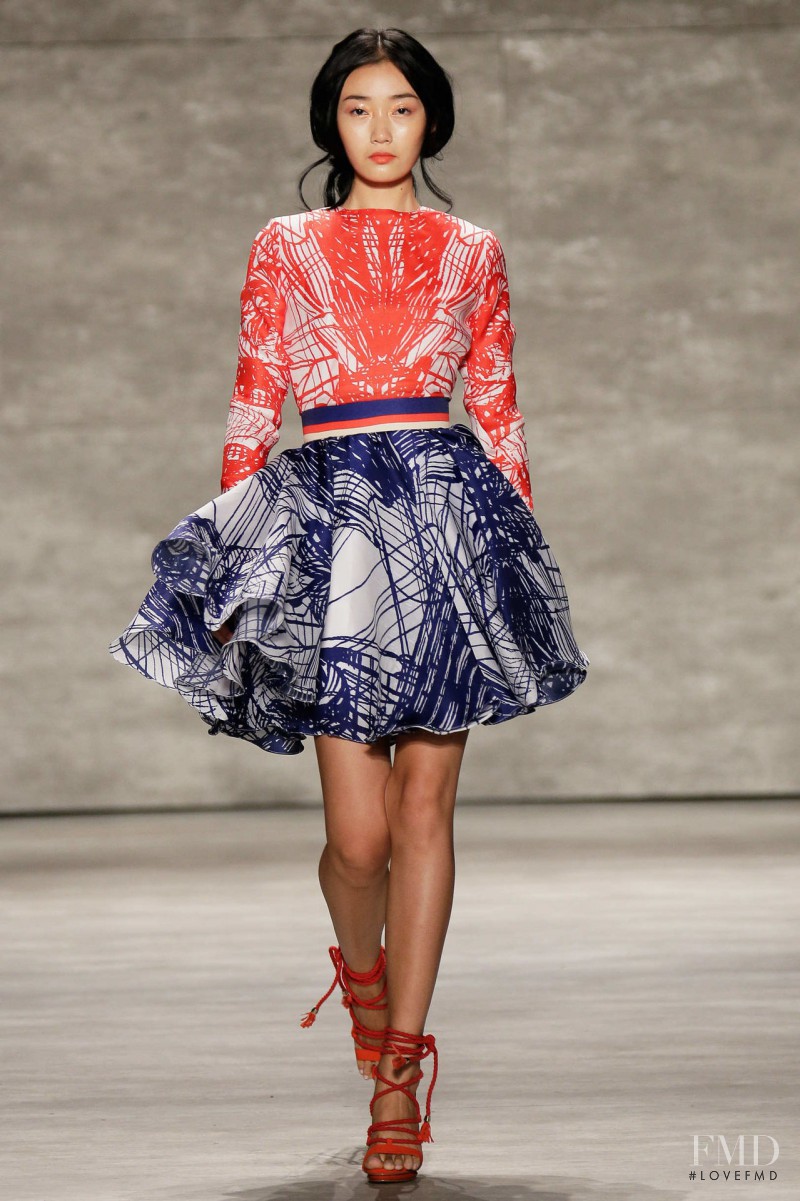 Yi Fei Li featured in  the Luis Antonio fashion show for Spring/Summer 2015