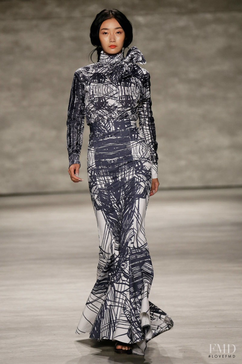 Yi Fei Li featured in  the Luis Antonio fashion show for Spring/Summer 2015