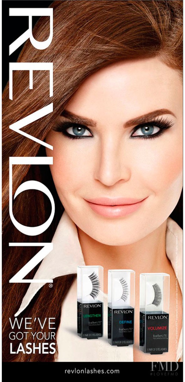 Julia Lescova featured in  the Revlon Lashes advertisement for Spring/Summer 2015