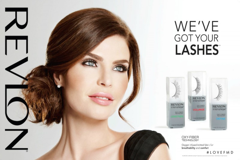 Julia Lescova featured in  the Revlon Lashes advertisement for Spring/Summer 2015