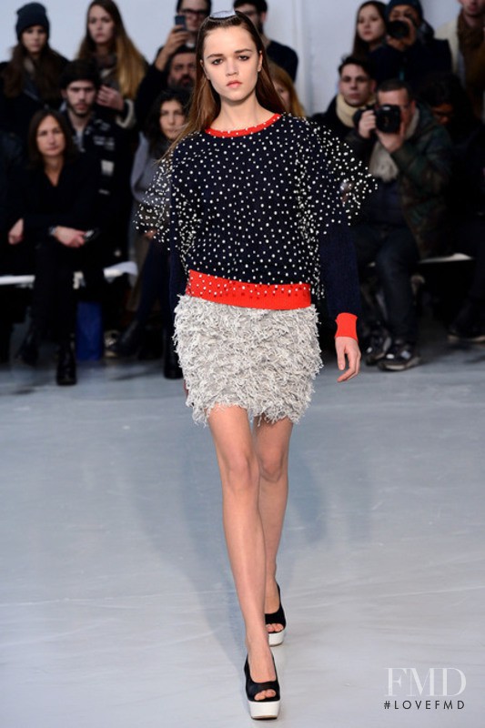 Maya Derzhevitskaya featured in  the Julien David fashion show for Autumn/Winter 2013