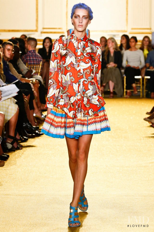Iris Egbers featured in  the Thakoon fashion show for Spring/Summer 2012